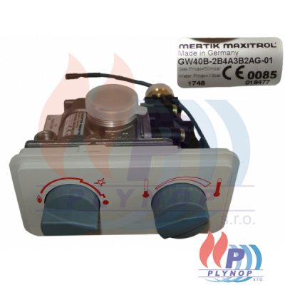 Plynová armatura Mertik ZP na průtokový ohřívač vody MORA TOP 5506, BRANO VEGA 10 MAX 10.N012, VEGA 10.N032 MAX - T15169N / 90490 / 90391
