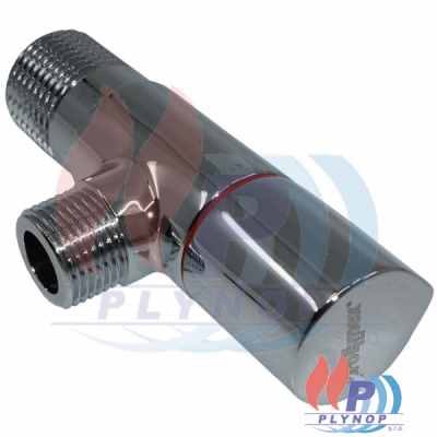 WC Rohový ventil s keramickým  vrškem PROTIMEX AP009R 1/2"x3/8" červený - VR/2759