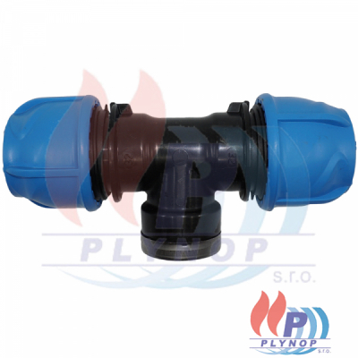 PE svěrný T-kus s vnitřným závitem 32 x 1" x 32 mm - 158-400-184