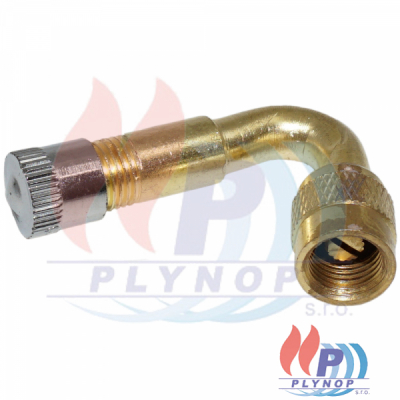Hadicový nástavec - prodloužení ventilku expanzní nádoby 45° kovový - 2117631296