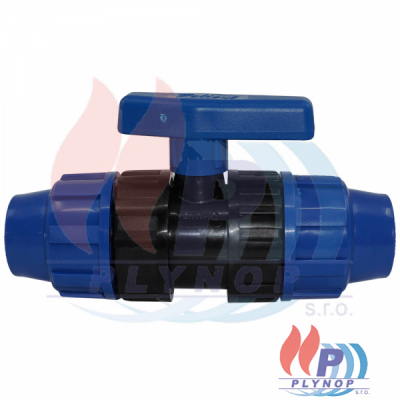 PE svěrný ventil kulový 25 x 25 mm - 141025C
