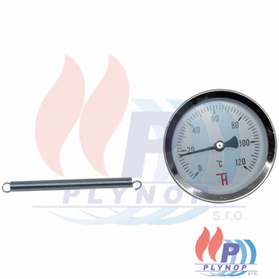 Teploměr příložný TH 0-120°C s pružinkou d 60 mm DTTR-TH / DTTR1/2